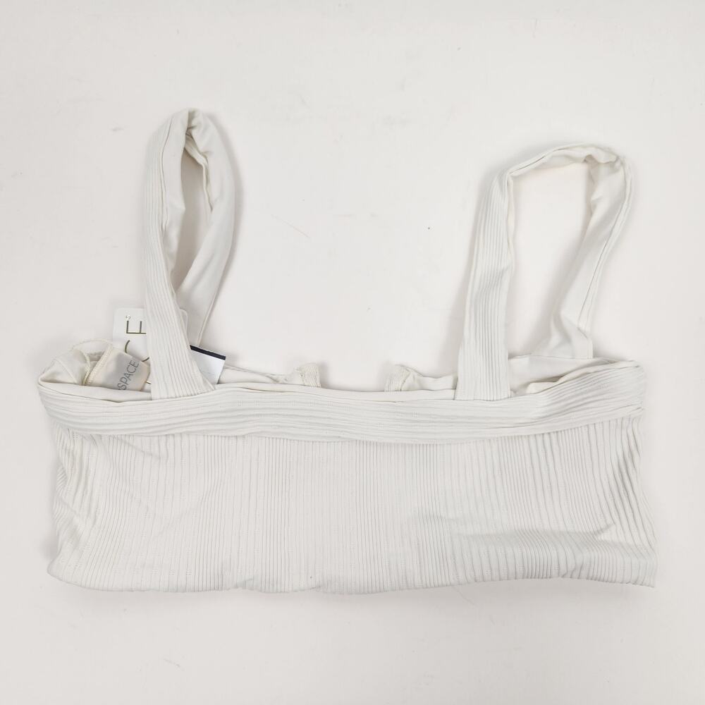 L*Space Lee Lee Ribbed Bikini Top in Cream Size Small NWT - Picture 2 of 4